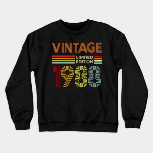 Vintage 1988 Limited Edition 35th Birthday Crewneck Sweatshirt